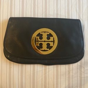 Tory Burch Black clutch/ purse. Good condition